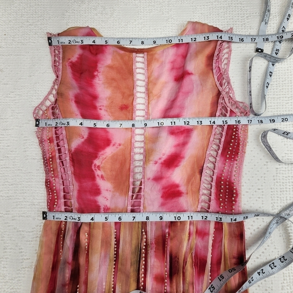 Cecelia De Bucourt NWT Pink Handcrafted Beaded Dress Size Small - Picture 13 of 13